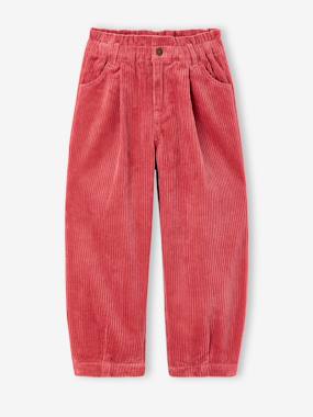 Pantalon velours ballon fille - vertbaudet enfant Fille-Pantalon velours ballon fille