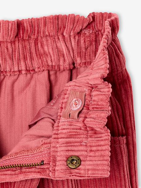 Pantalon velours ballon fille old rose - vertbaudet enfant 