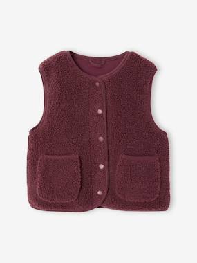 Fille-Gilet fille sans manches en sherpa 