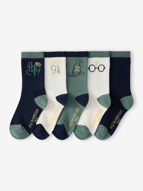 Lot de 5 chaussettes Harry Potter vert émeraude - vertbaudet enfant 