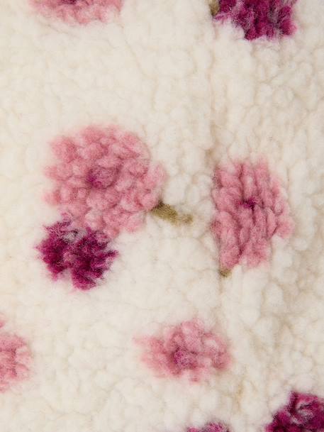 Ciré fille à capuche doublé sherpa anthracite+indigo+mauve+multicolore+vert - vertbaudet enfant 