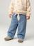 Wide Leg Jeans with Tie Belt, for Babies brut denim+stone - vertbaudet enfant 