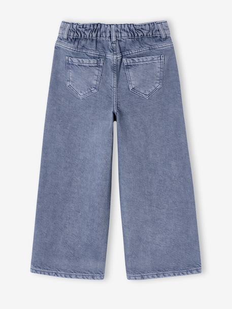 Pantalon fille large couleur bleu grisé+rose - vertbaudet enfant 