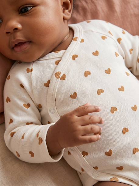 Lot de 5 bodies naissance fille manches longues écru - vertbaudet enfant 