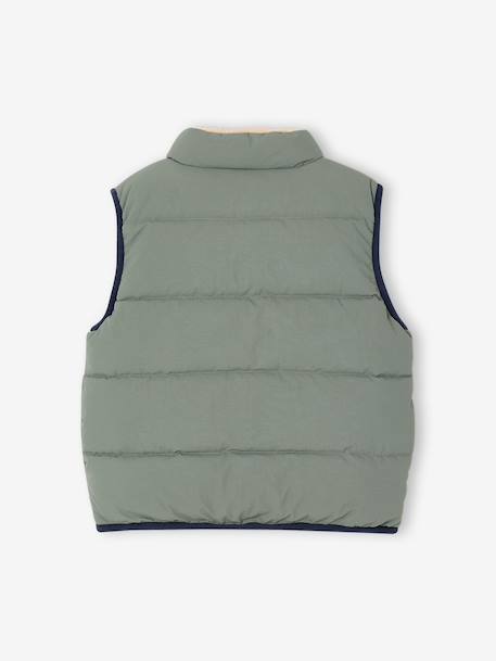 Reversible puffer gilet for boys lichen - vertbaudet enfant 