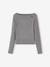 Pack of 2 Ribbed T-Shirts for Girls, JONEN bordeaux red+English green+marl grey - vertbaudet enfant 