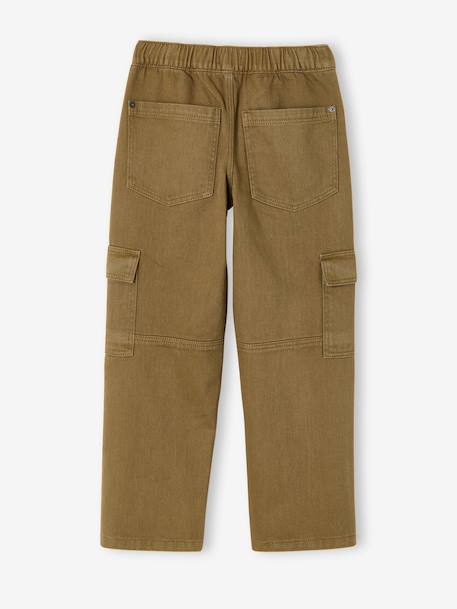 Cargo trousers for boys denim blue+olive - vertbaudet enfant 