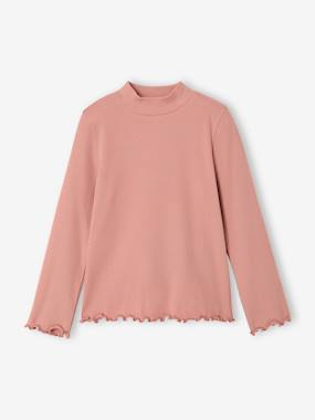-Roll-neck top for girls