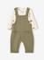 Ensemble salopette et body naissance khaki - vertbaudet enfant 