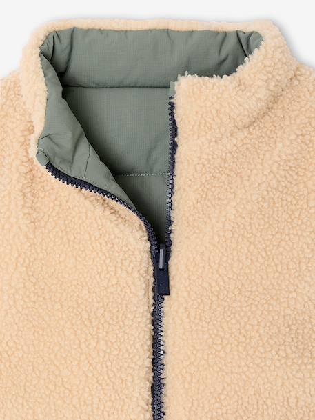 Reversible puffer gilet for boys lichen - vertbaudet enfant 