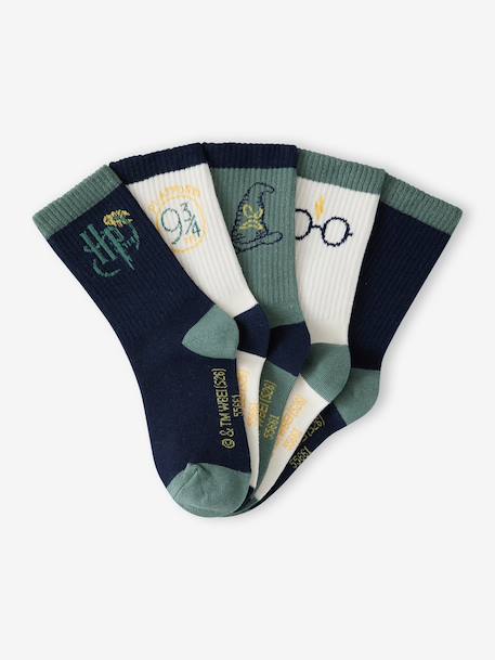 Pack of 5 HARRY POTTER sports socks for boys emerald green - vertbaudet enfant 