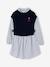2-in-1-Effect Shirt Dress ecru+marl grey+navy blue - vertbaudet enfant 