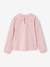 Long-sleeved T-shirt for girls ecru+pale pink - vertbaudet enfant 