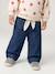 Wide Leg Jeans with Tie Belt, for Babies brut denim+stone - vertbaudet enfant 