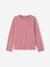 Long-sleeved T-shirt for girls ecru+mauve+taupe - vertbaudet enfant 