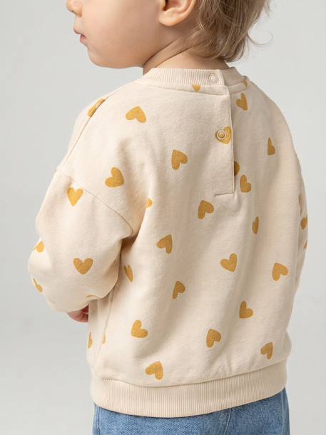 Sweatshirt with leopard print taupe+vanilla - vertbaudet enfant 