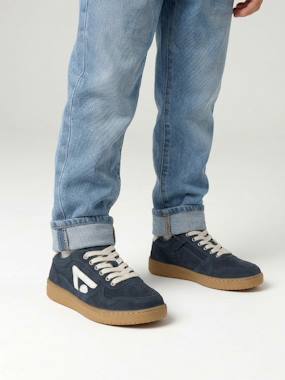 -Pair of boys leather trainers