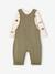Ensemble salopette et body naissance khaki - vertbaudet enfant 