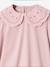 Long-sleeved T-shirt for girls ecru+pale pink - vertbaudet enfant 