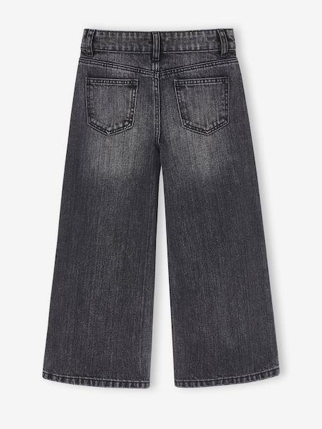 Wide-Leg MorphologiK Jeans for Girls, Medium Hip deep blue+denim grey+light blue+medium blue - vertbaudet enfant 