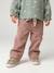 Wide Trousers in Corduroy with Flowers Belt for Babies beige+old rose - vertbaudet enfant 