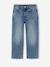 Jean droit fille bleu clair+bleu moyen - vertbaudet enfant 