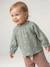 Long-sleeved T-shirt for baby girls sage green+vanilla - vertbaudet enfant 
