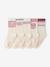 Lot de 5 chaussettes fille écru - vertbaudet enfant 