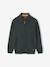 High Neck Jacket with Zip, for Boys Blue+marl green+White/Red - vertbaudet enfant 