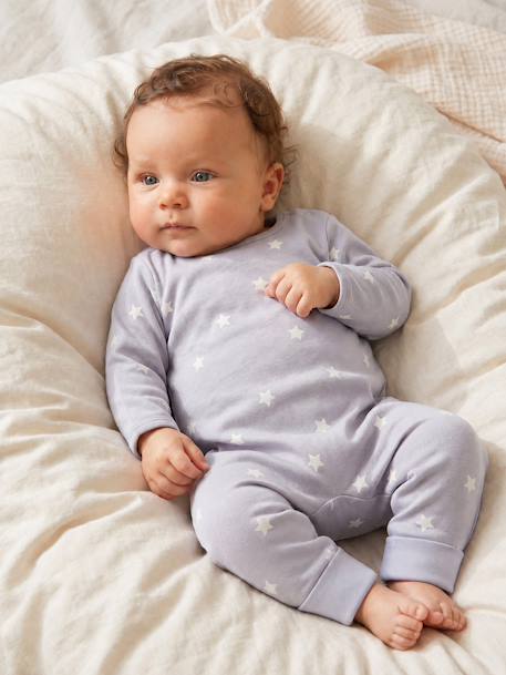 Pack of 2 baby sleepsuits with back opening sky blue - vertbaudet enfant 