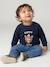 Baby long-sleeved sweatshirt navy blue+ochre - vertbaudet enfant 