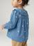Denim blouse with long sleeves for baby girls stone - vertbaudet enfant 