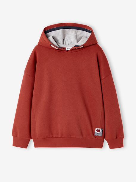 Hooded sweatshirt for boys tomato red - vertbaudet enfant 