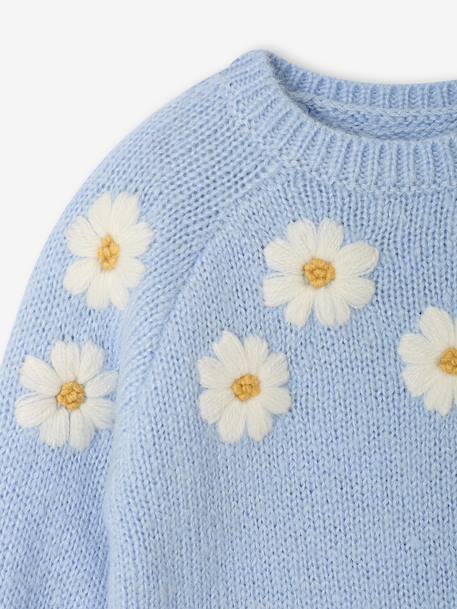 Knitwear jumper with side opening for newborn sky blue - vertbaudet enfant 