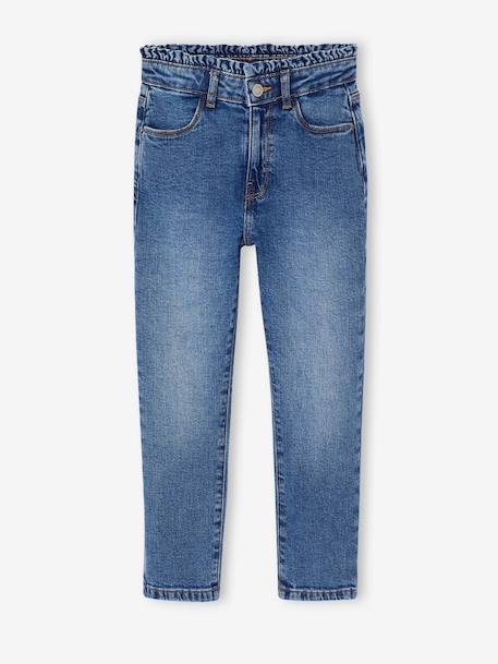 Jean slim fille morphologie large bleu moyen - vertbaudet enfant 