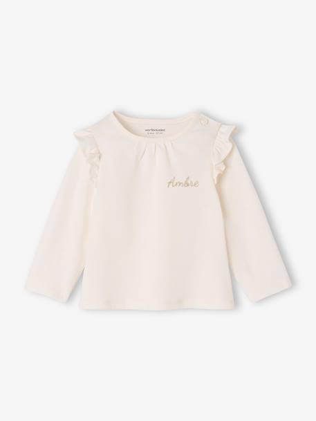 Pack of 2 long-sleeved Basics baby t-shirts hazel+sage green - vertbaudet enfant 
