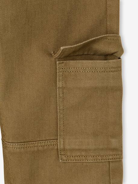 Cargo trousers for boys denim blue+olive - vertbaudet enfant 
