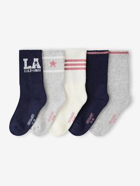 -Pack of 5 sports socks for girls