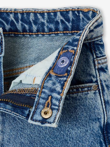 Jean ballon fille bleu moyen+denim bleached - vertbaudet enfant 
