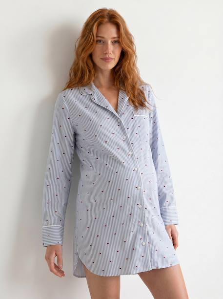 Chemise de nuit grossesse allaitement bleu ciel - vertbaudet enfant 