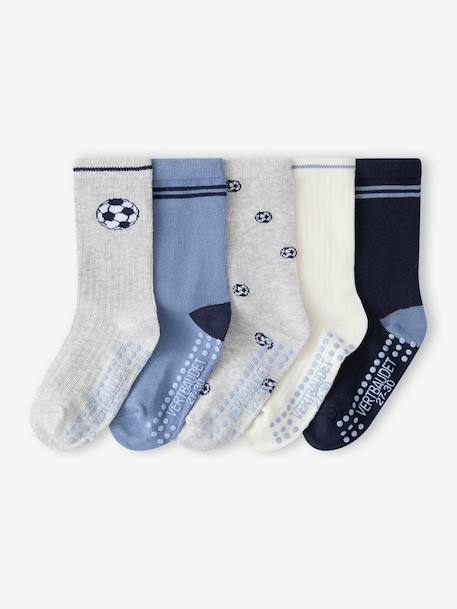 Pack of 5 socks for boys marl grey - vertbaudet enfant 