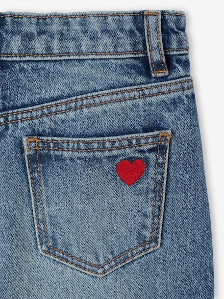 Straight-leg jeans for girls light blue+medium blue - vertbaudet enfant 