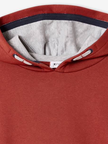 Hooded sweatshirt for boys tomato red - vertbaudet enfant 