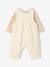 Dungaree set and bodysuit for baby girls vanilla - vertbaudet enfant 