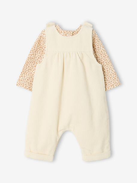 Ensemble salopette et body bébé fille vanille - vertbaudet enfant 