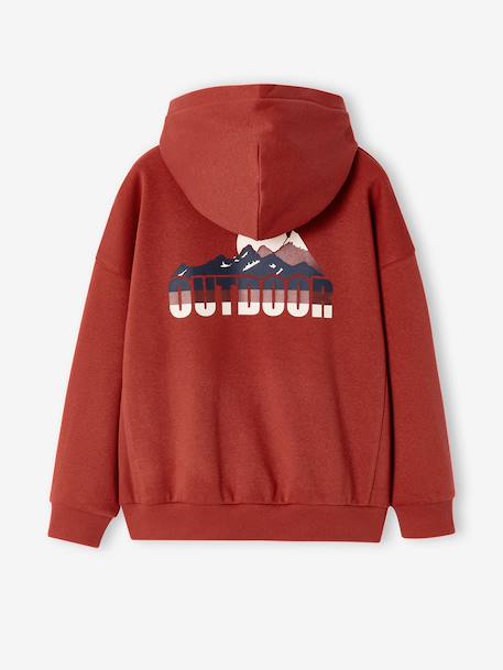 Hooded sweatshirt for boys tomato red - vertbaudet enfant 