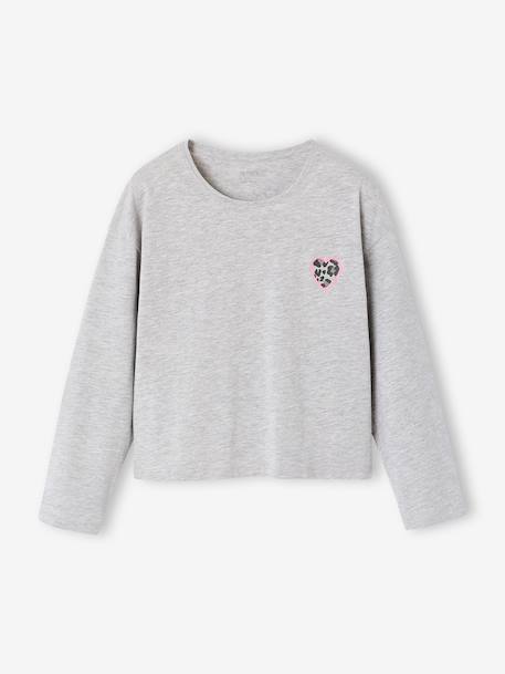 Pack of 2 pyjamas for girls marl grey - vertbaudet enfant 