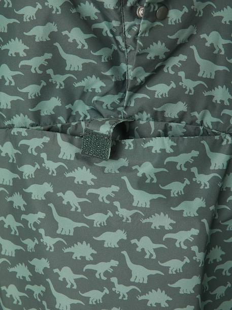 Hooded Rain Poncho with Dinosaur Print for Boys indigo+khaki - vertbaudet enfant 