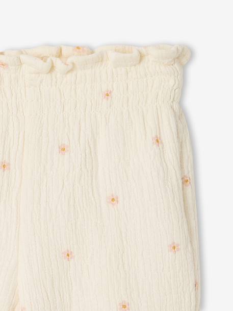 Cotton trousers for newborn baby vanilla - vertbaudet enfant 