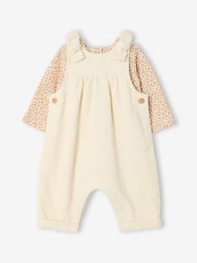 Ensemble salopette et body bébé fille - vertbaudet enfant